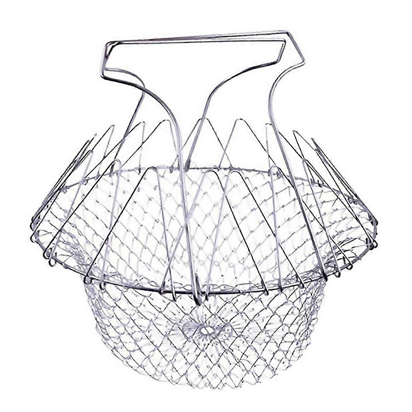 For Poaching Boiling Deep Frying Baskethousehold Folding Draining Basket