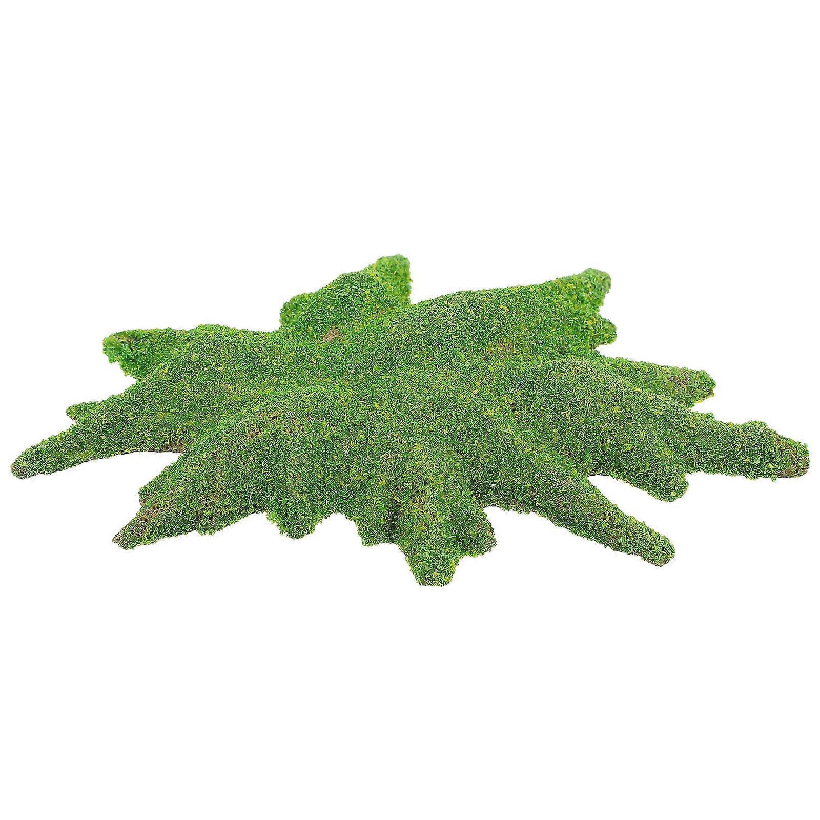 Simulation Design Reptile Terrarium Artificial Landscape Lawn Decoration For Reptile Cage 16X10X2.5CM Green Decoration 1Pack