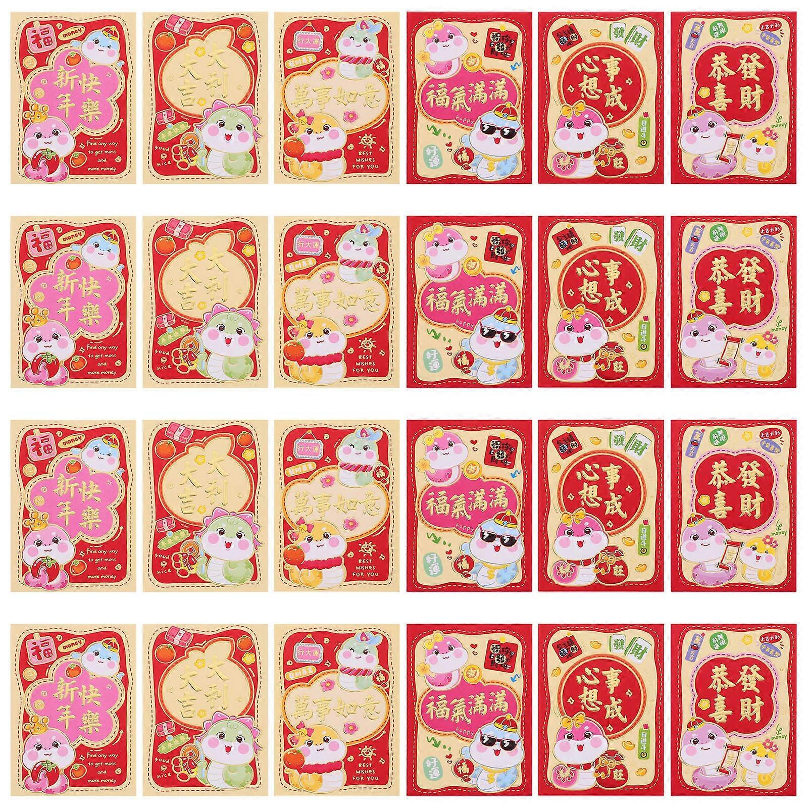 Lunar New Year Red Envelopes 180 Pcs Decorative Paper For Storing Small Gifts Suitable For Family And Friends Celebrating Chinese New Year