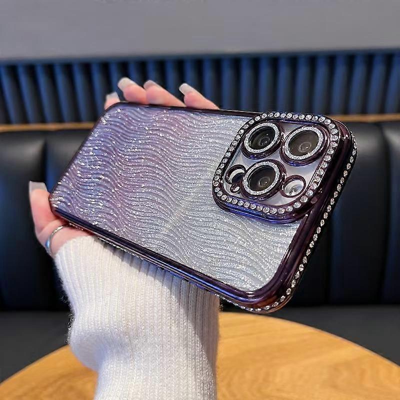 Diamond Water Ripple Gradient Glitter TPU Phone Case