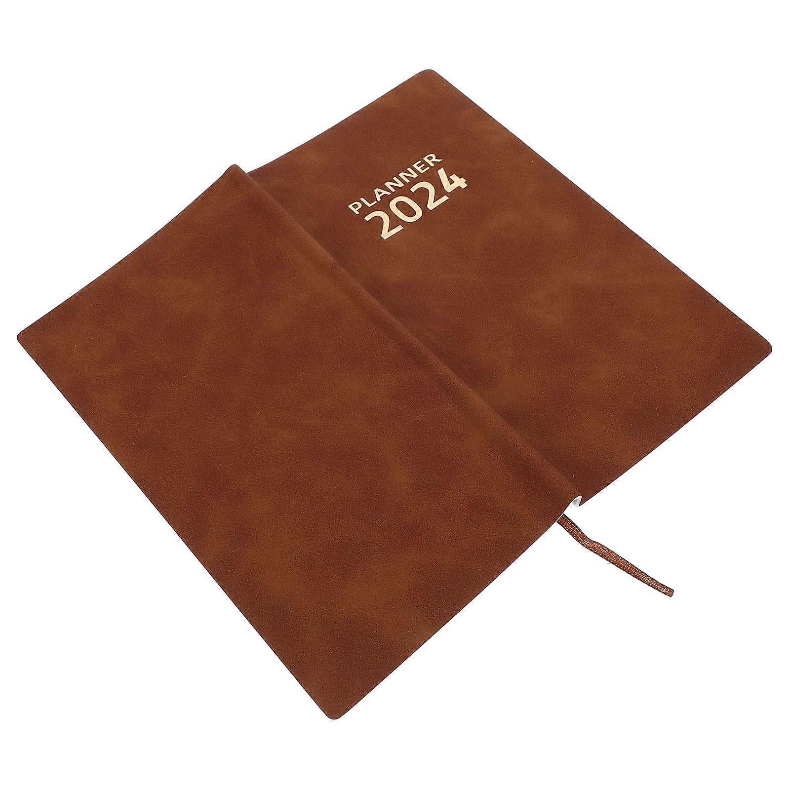 Daily Planner Notebook for Office Use 5Pcs Brown Delicate Schedule Notepad