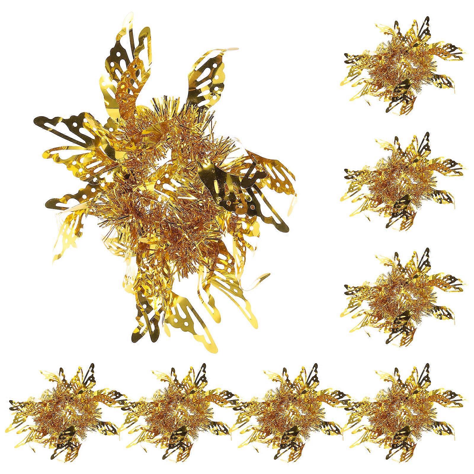 Cheering Pompoms For Cheerleaders With Wristband Design Golden Color For Dance Performances Support Crowd 40 Pcs