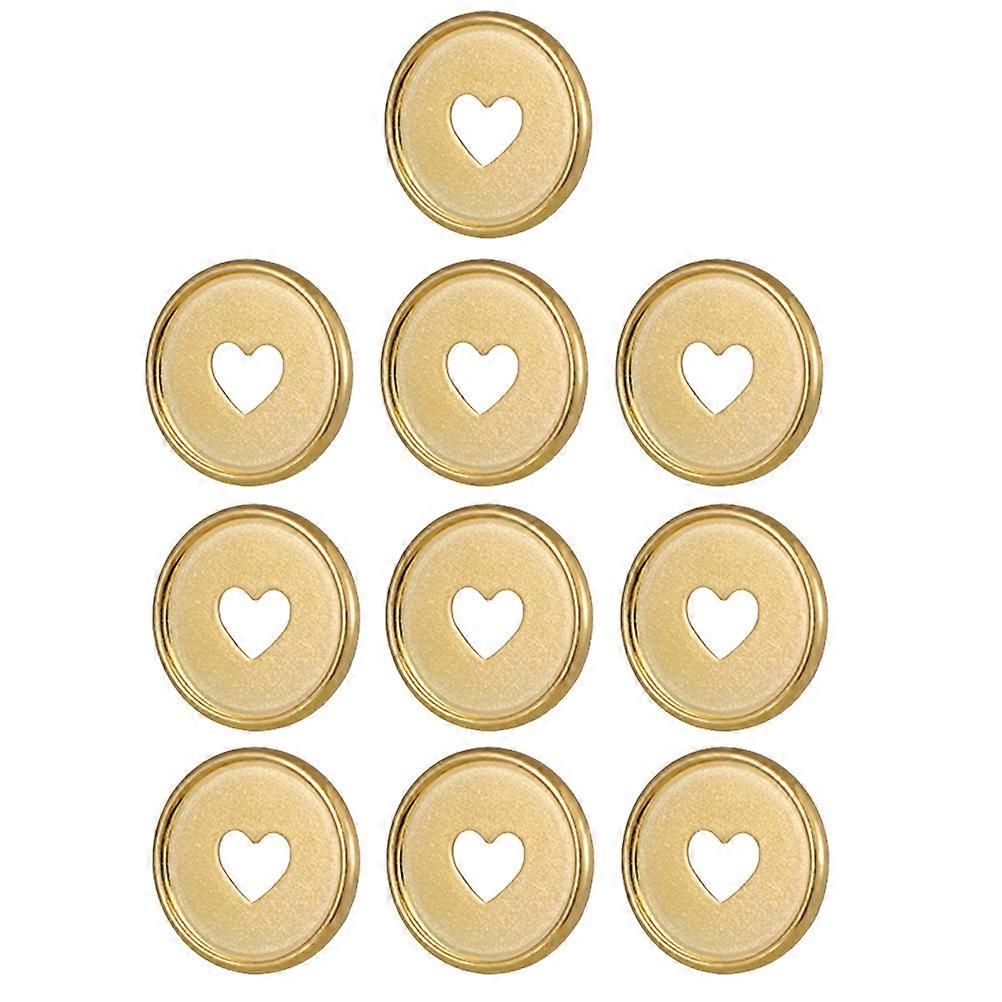 Mushroom Hole Disk Book Binding Discs Classroom Use Golden Abs Matte Finish 10Pack