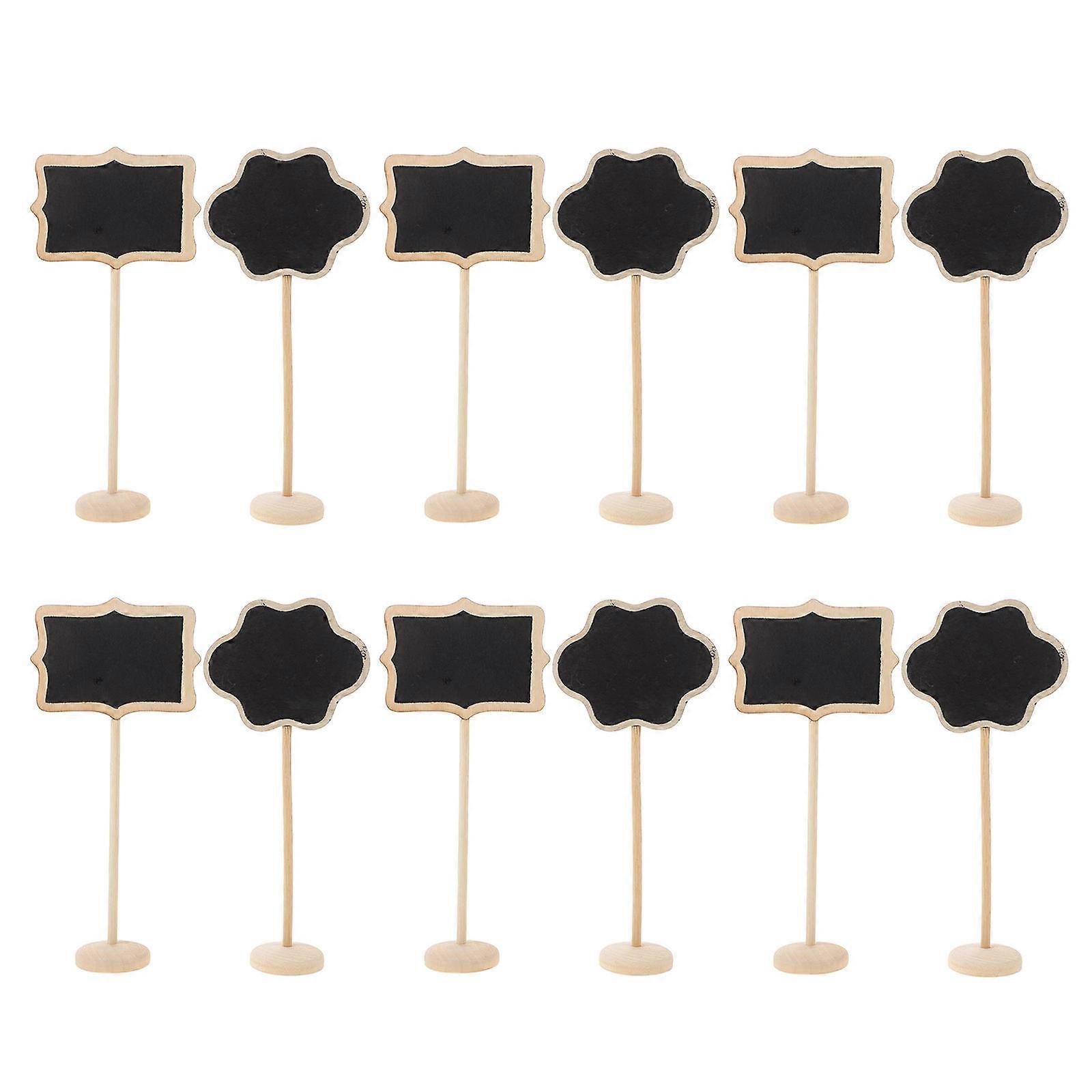 Birch Mini Chalkboards for Decor 48Pcs Black Message Blackboard Set