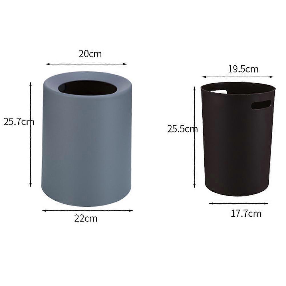 Kitchen Garbage Can Plastic Bin for Household Waste 8L Grey Trash Container