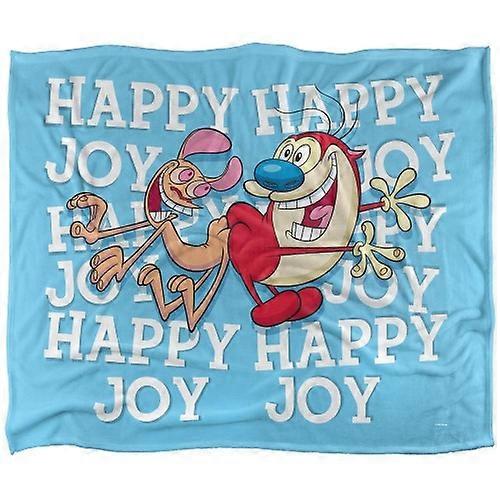 Ren & Stimpy Happy Happy Joy Joy Silky Supersoft Blanket