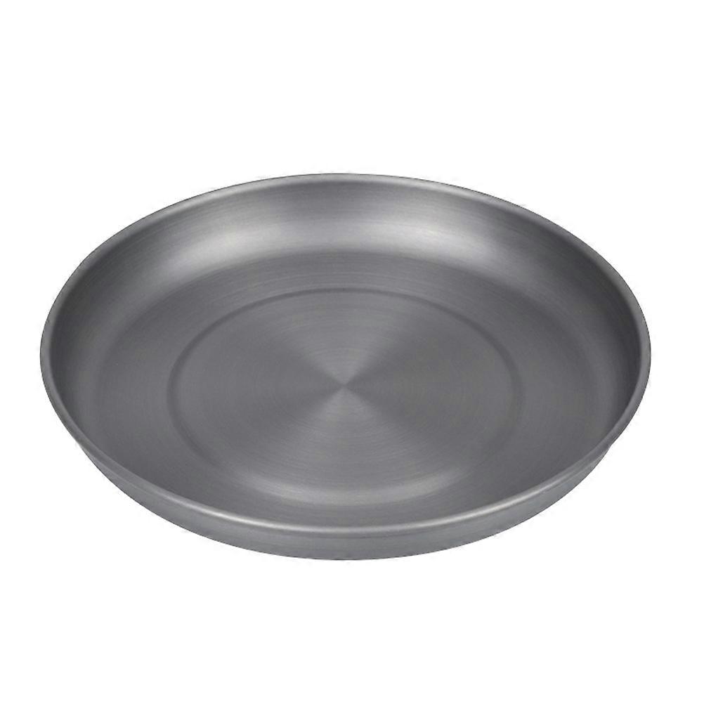 Practical Aluminium Alloy Food Plate for Outdoor Use 3Pcs Serving