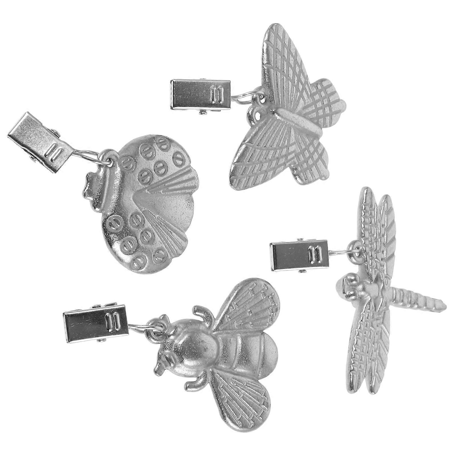 Zinc Alloy Tablecloth Weights Silver Clips for Kitchen 20Pcs