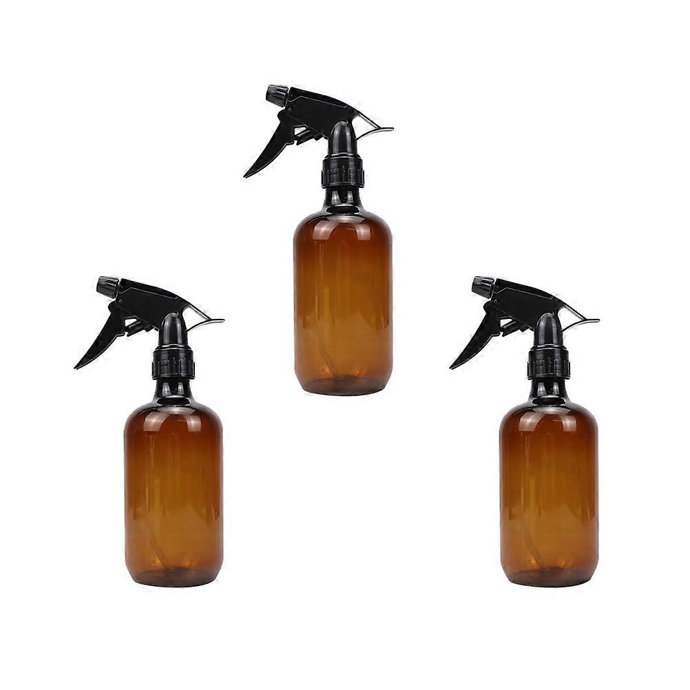 Water Spray Bottle For Plants 3Pcs Plastic Ergonomic Grip Light Brown Refillable Efficient Watering
