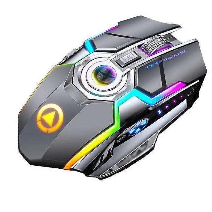 YONIS Wireless Rechargeable Gaming Mouse 7 Buttons RGB Silent High Precision
