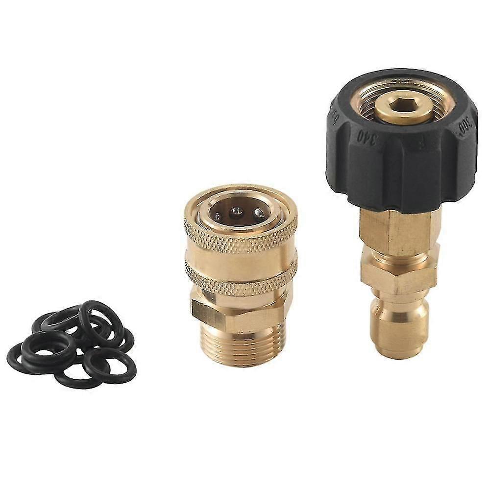 مجموعة محول غسالة الضغط ، موصل سريع ، M22 14 مم دوار إلى M22 متري مناسب ، قطب M22-14 +