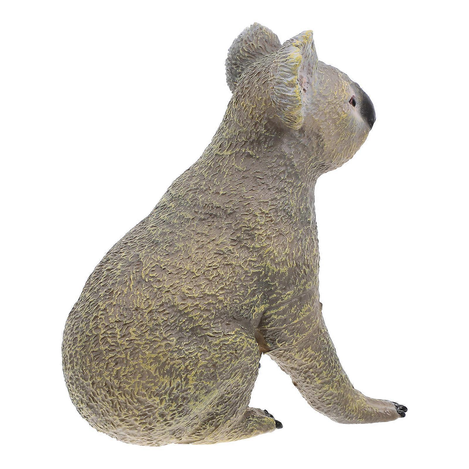 Children Cognition Model 3Pcs Grey Koala Statue Durable Material for Kids Playing