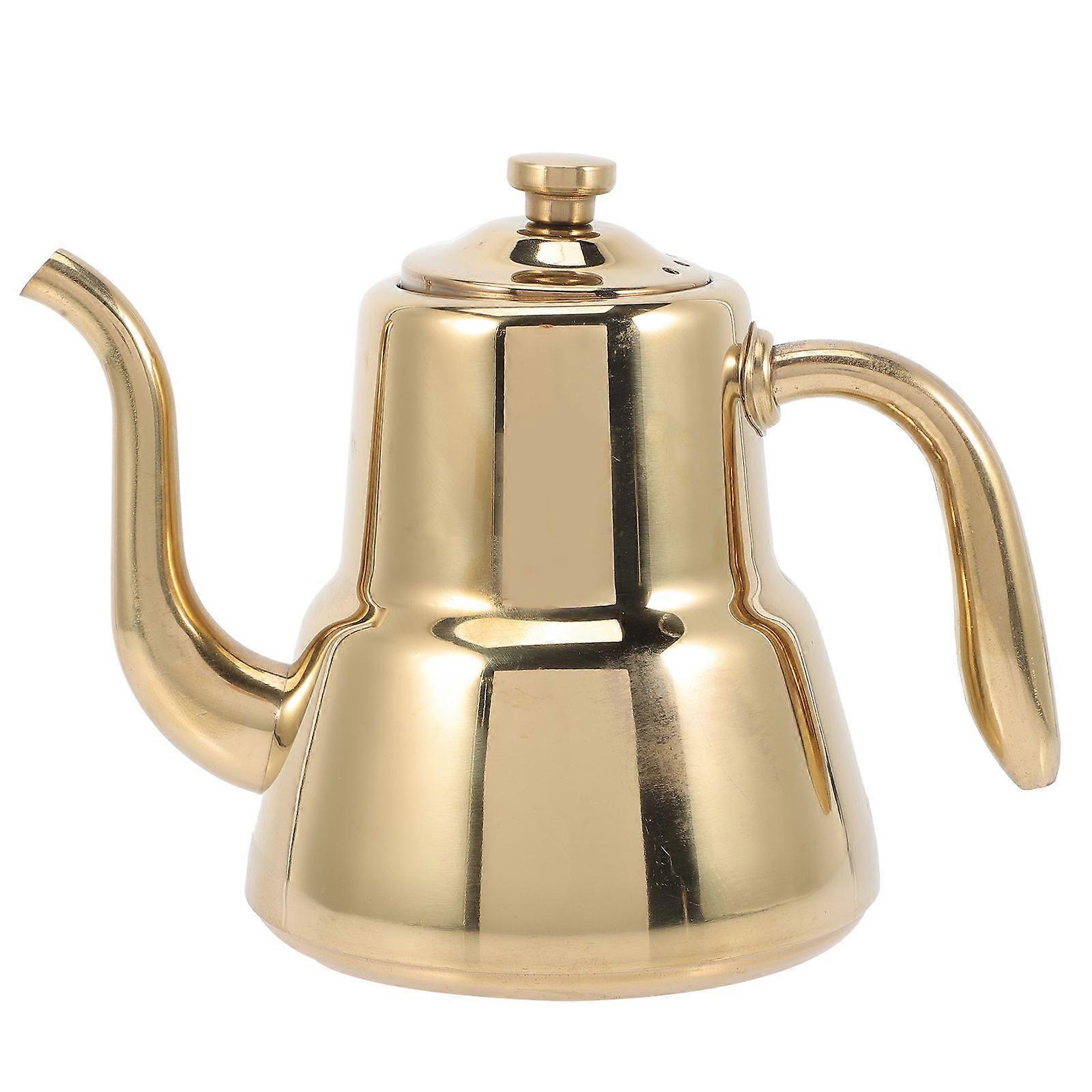 Kitchen Water Kettle 2Pcs For Home Induction Cooker Boiling Water 2L Capacity Golden Simple Design