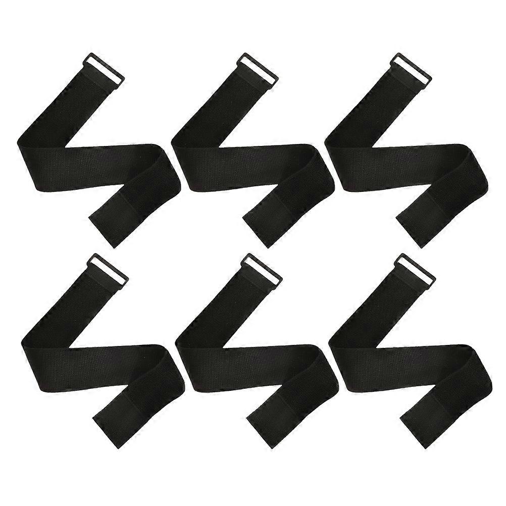 Multipurpose Cinch Straps Suitable For Luggage Cable Management Black Adjustable Fit 6Pcs