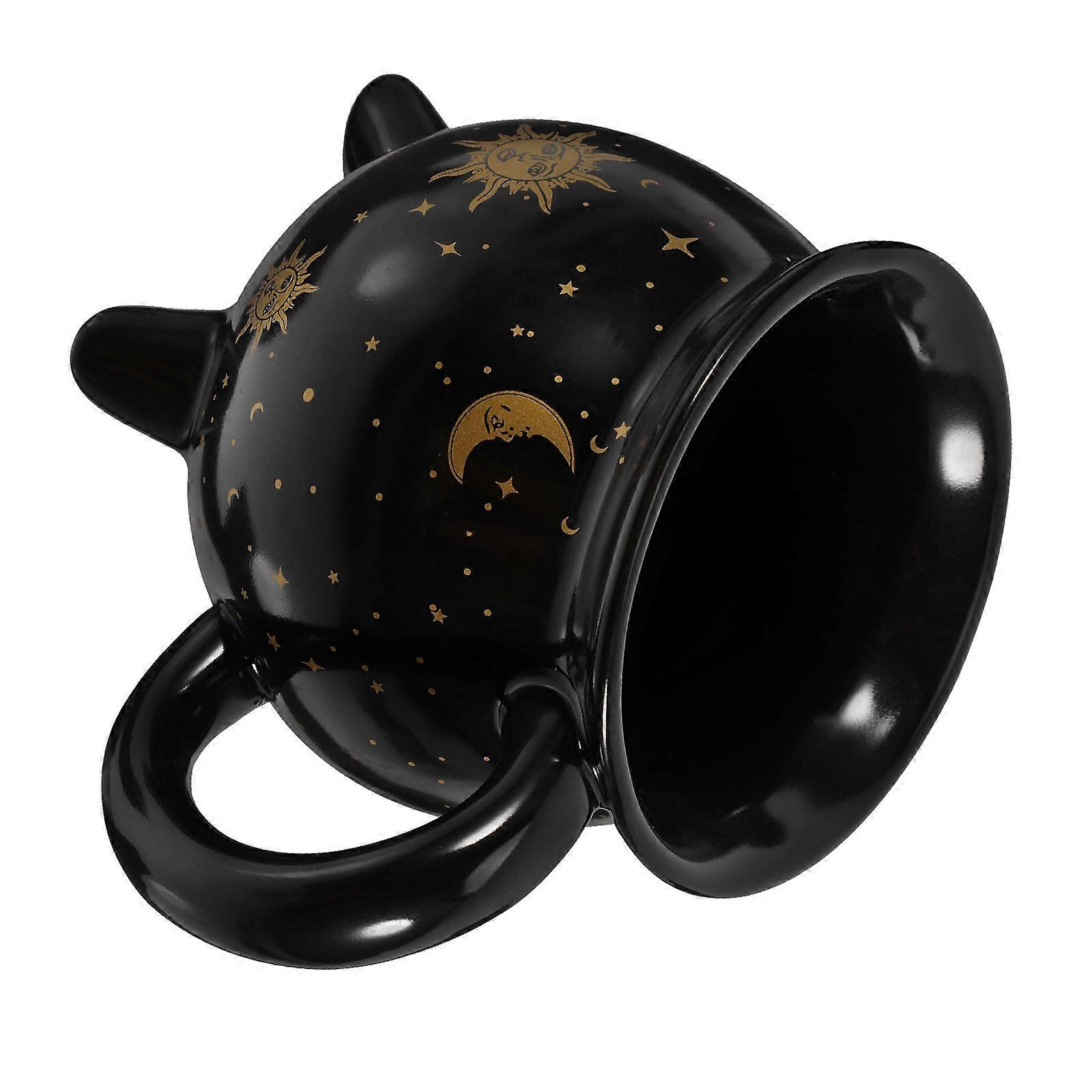 Ceramic Coffee Mug Cauldron Mug for Drinking Use Black