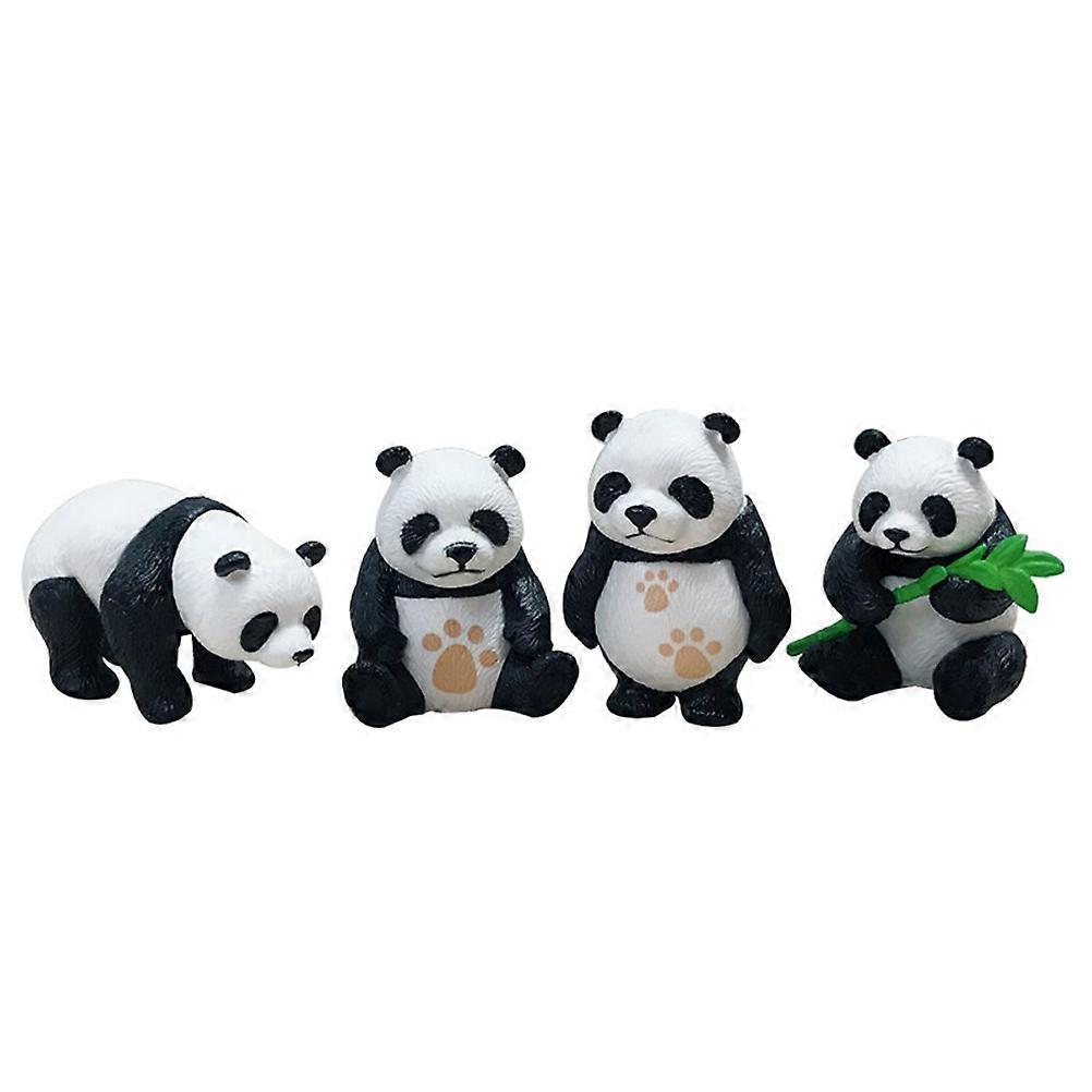Mini Panda Kits Ornaments for Garden Decoration DIY Craft 12Pcs Set