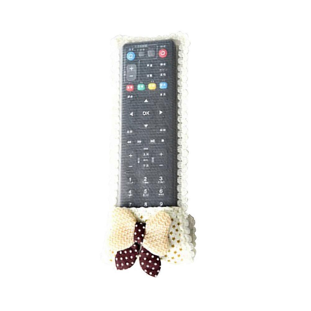 Creative Beautiful Fabric Lace Cover For Remote Control In Medium Size Bow-knot Shape Offering Protection From And Scrapes 2Pcs