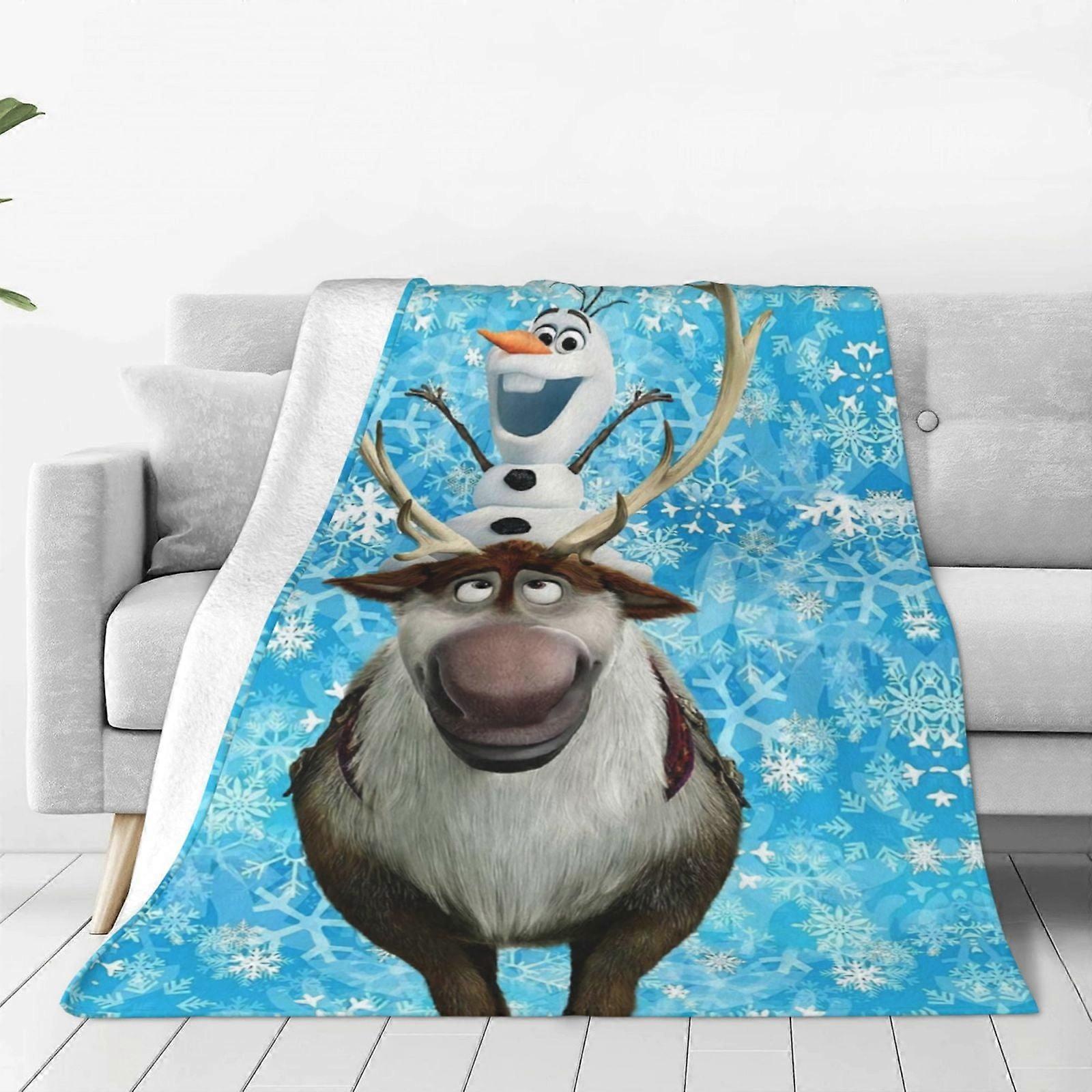 Frozen Blanket for Men & Women, Super Soft Fluffy Fleece, Cozy Warm Travel Blanket for Sofa, Bed, All Seasons Gift 40"X30"
