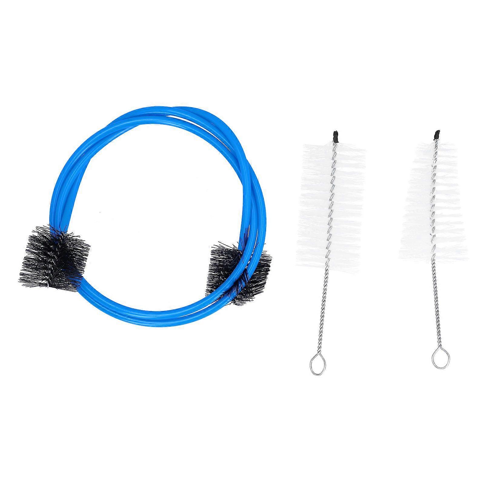 3Pcs小号清洁套件吹嘴阀门柔性刷乐器维护工具