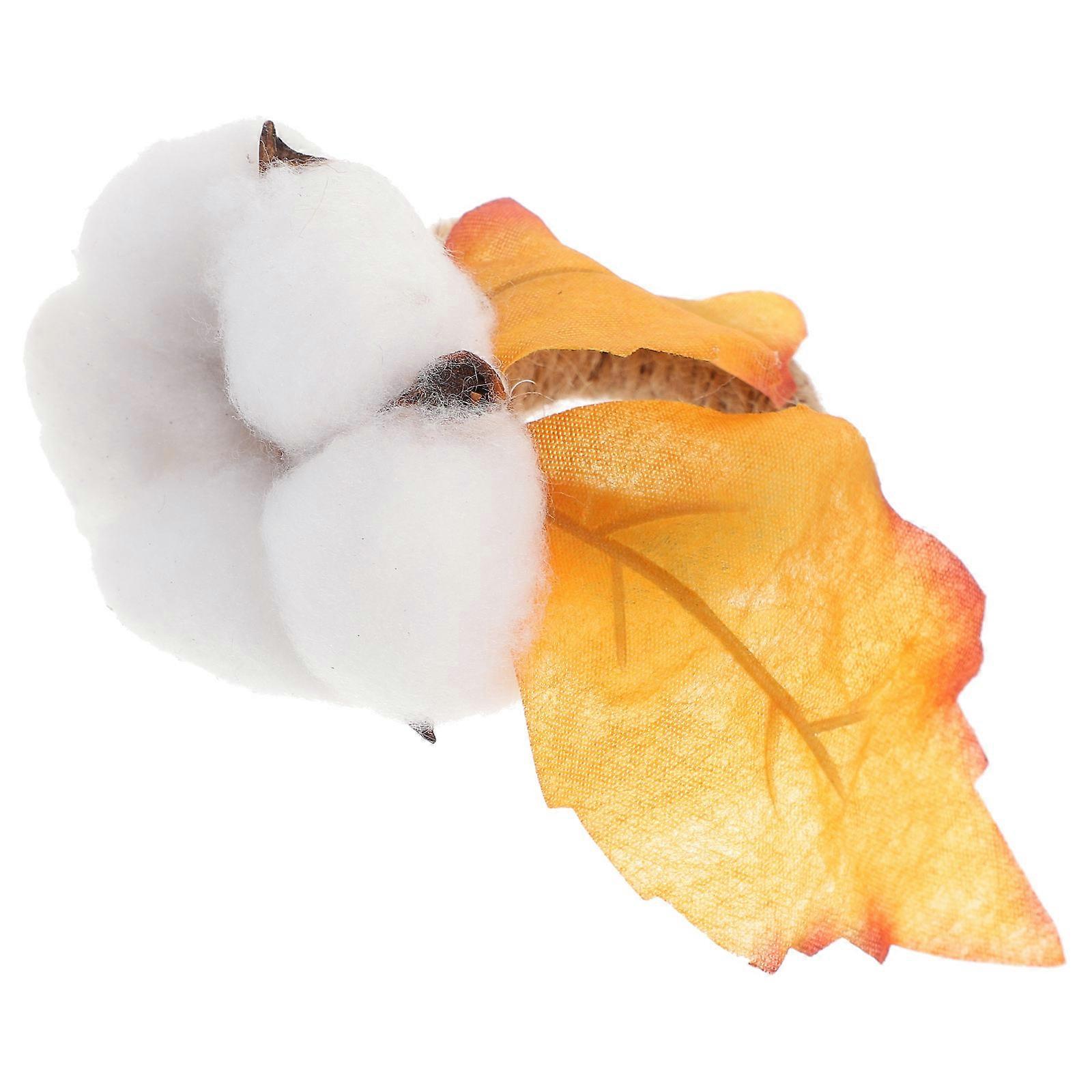 Thanksgiving Napkin Rings Maple Leaf Designed for Decoration 5Pcs Set