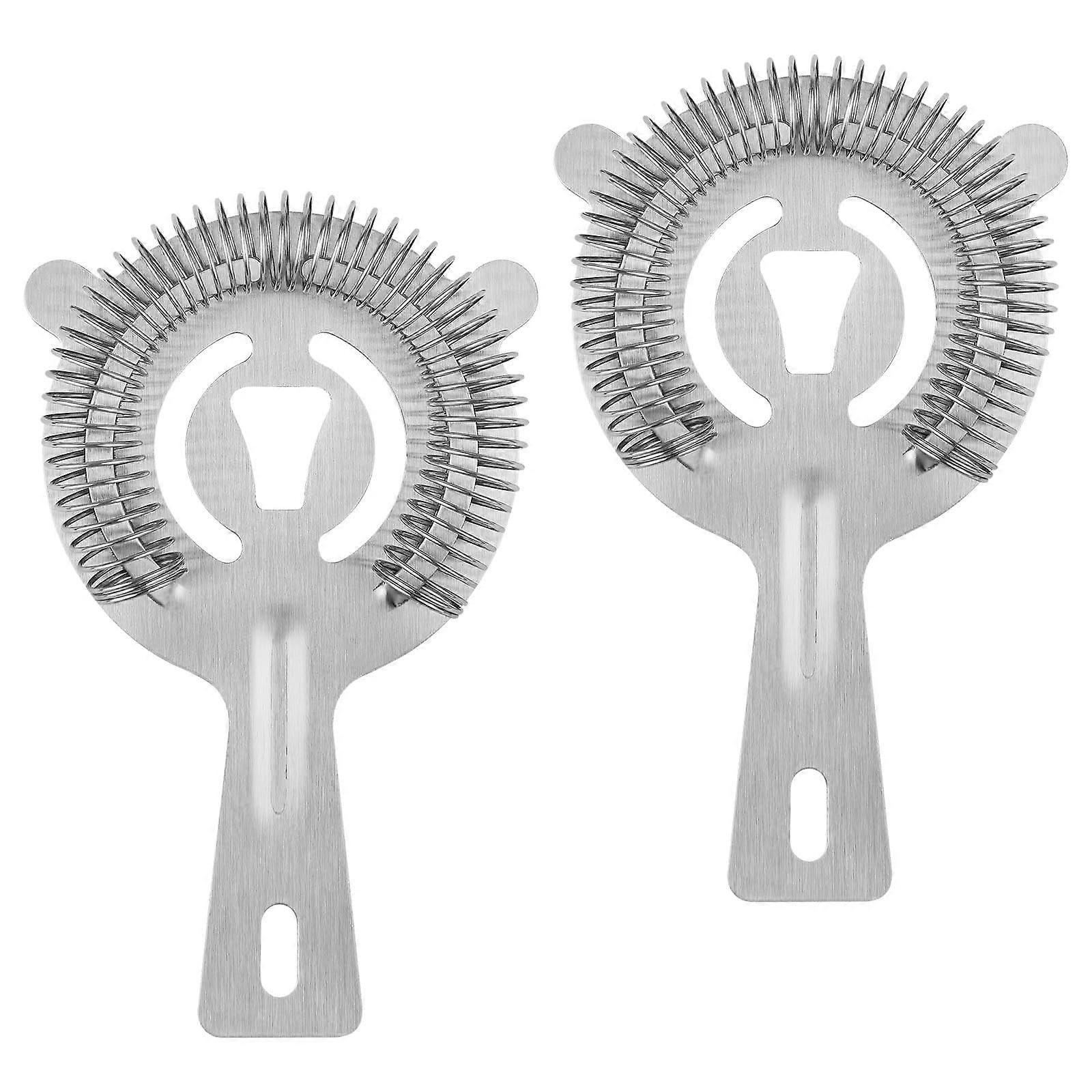 Pedty Filter*2, Cocktail Strainer 2Pcs Bar Tools with High Density Spring Stainless Steel Drink Sieve for Home Bar and Bartender│Cocktail Strainer