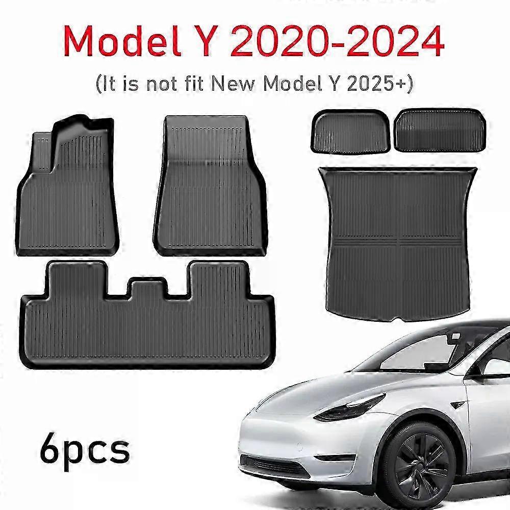 Floor Mats for Tesla New Model Y Juniper Launch Model 3 Highland Trunk Mat Carpets Protector Non-slip Floormat Car Accessories 26s