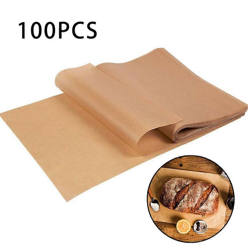 100 PCS Parchment Paper Sheets Precut Unbleached Baking Paper Non-Stick