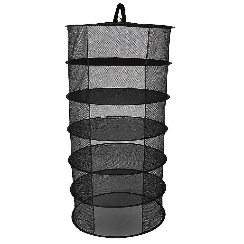 6 Layer Black Mesh Hanging Dryer Rack for Tea Dehydrator