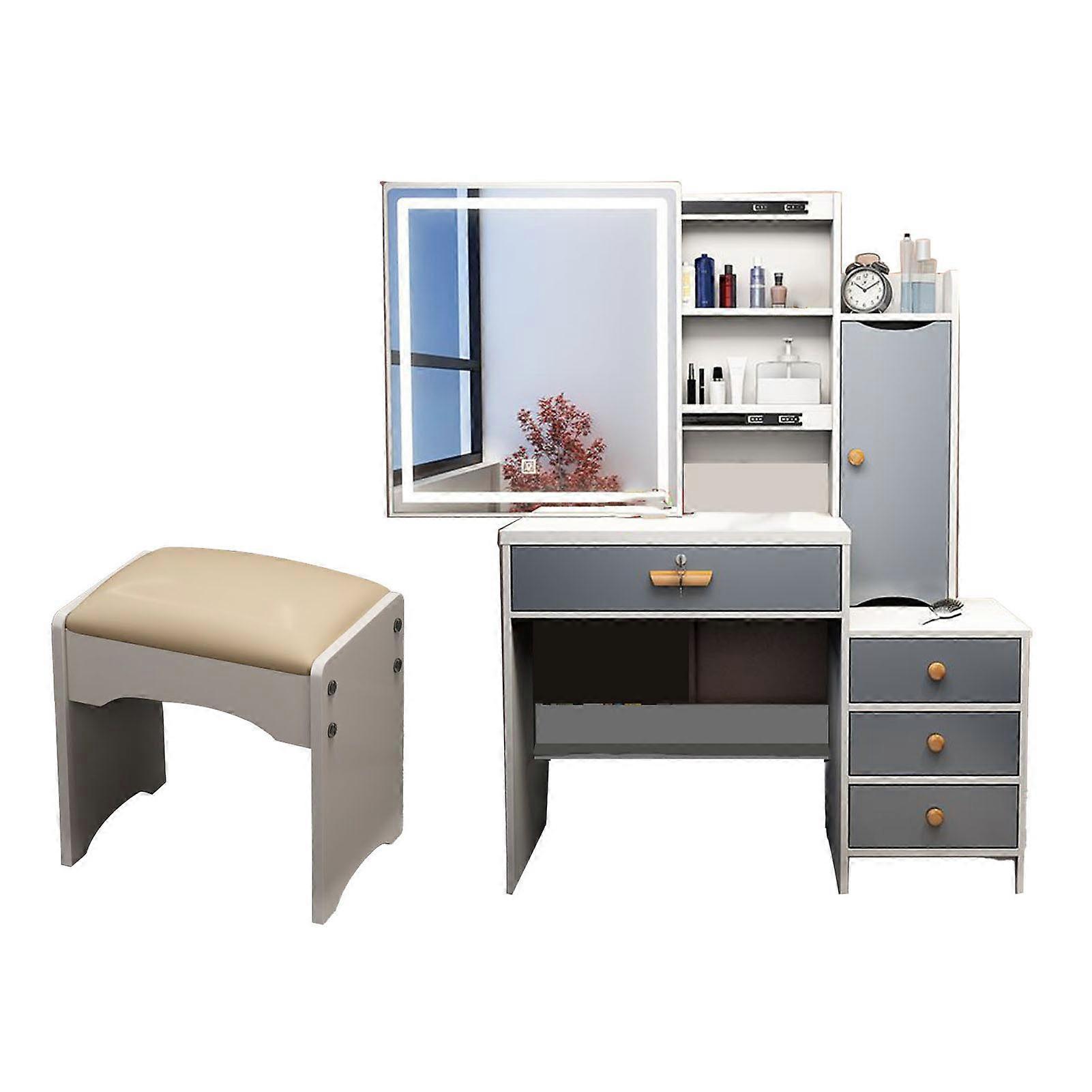 Dressing Table Warm White LED Light Mirror Minimalist Vanity Desk