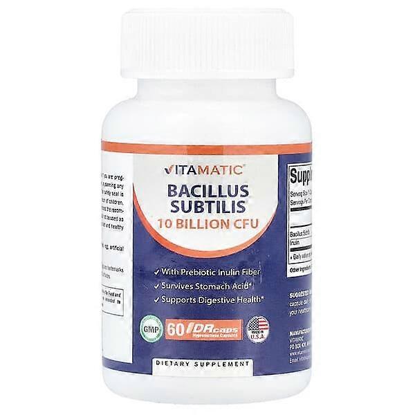 Vitamatic, Bacillus Subtilis, 60 DRcapsÃÂÃÂÃÂÃÂÃÂÃÂÃÂÃÂ® Hypromellose Capsules