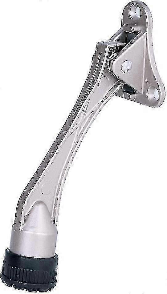 Adjustable Lower Door Stop with Rubber Tip and Spring Lever, Suitable for Heavy Doors