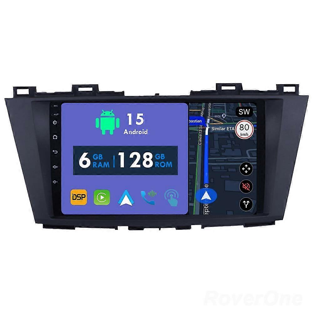 Car Radio 6G+128G CarPlay GPS Navigation Head Unit for Mazda 5 3 CW 2010 - 2015 Android Auto Bluetooth Stereo Touch Screen
