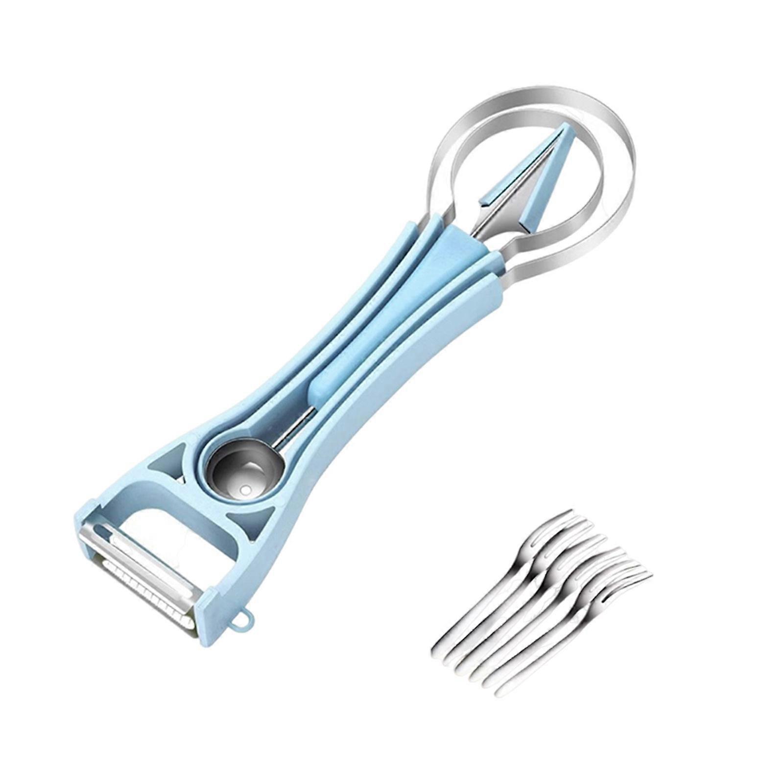 7piece Stainless Steel Melon Baller Scoop Set 6-in-1 Fruit Carving Tools For Easy And Quick