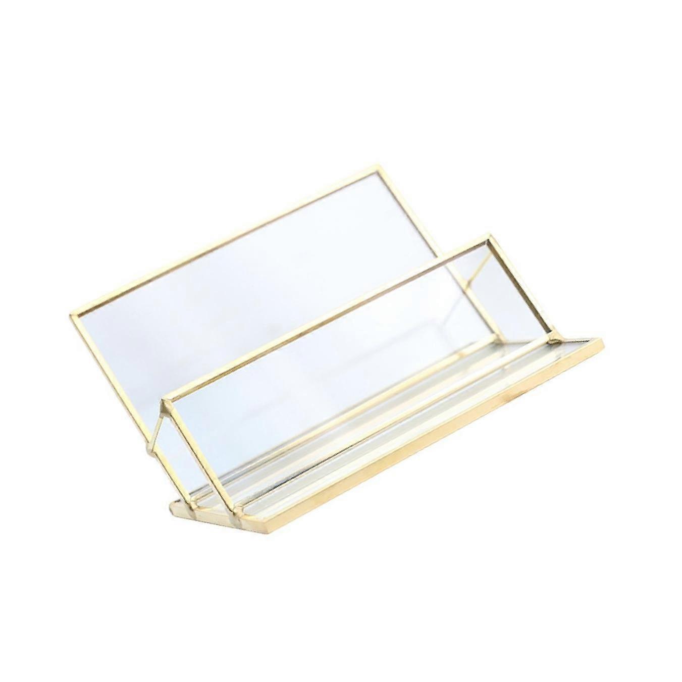 Desktop Business Card Holder Display Organizer Storage Box Elegant and Practical