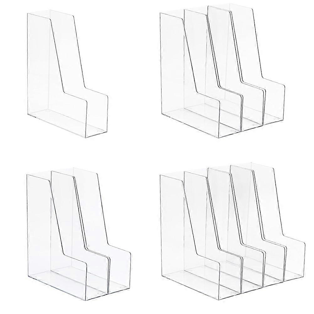 Vertical File Holder, Desk Organizer and Storage Bins Holding,