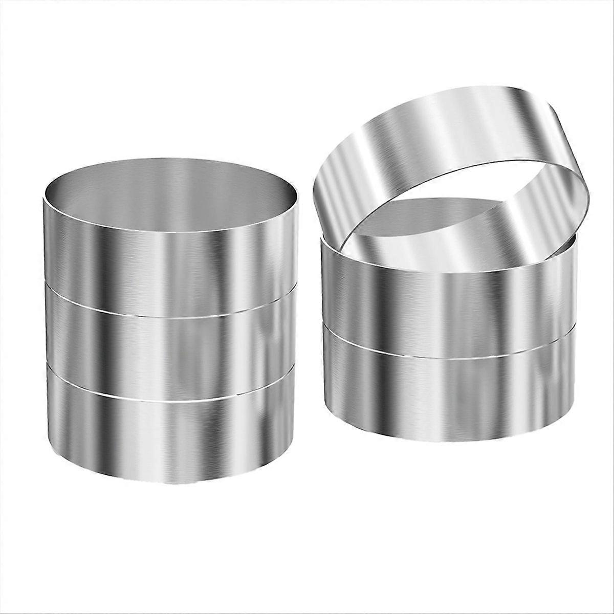 6 Pcs Hamburger Bun Rings,Burger Mold,4 Inch Large Ring Molds