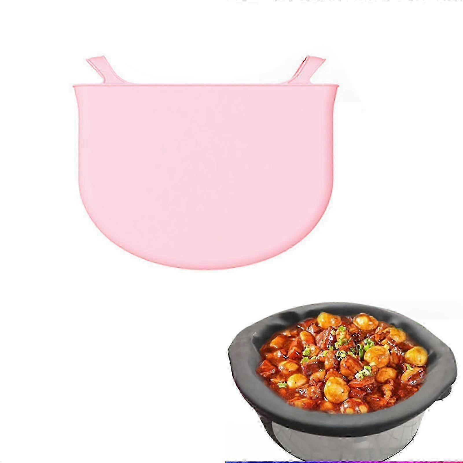 Silicone Slow Cooker Liner Compatible With 6-8 Quarts Slow Cooker Crockpot, Bpa Free Insert Liners For Oval Or Round Pot