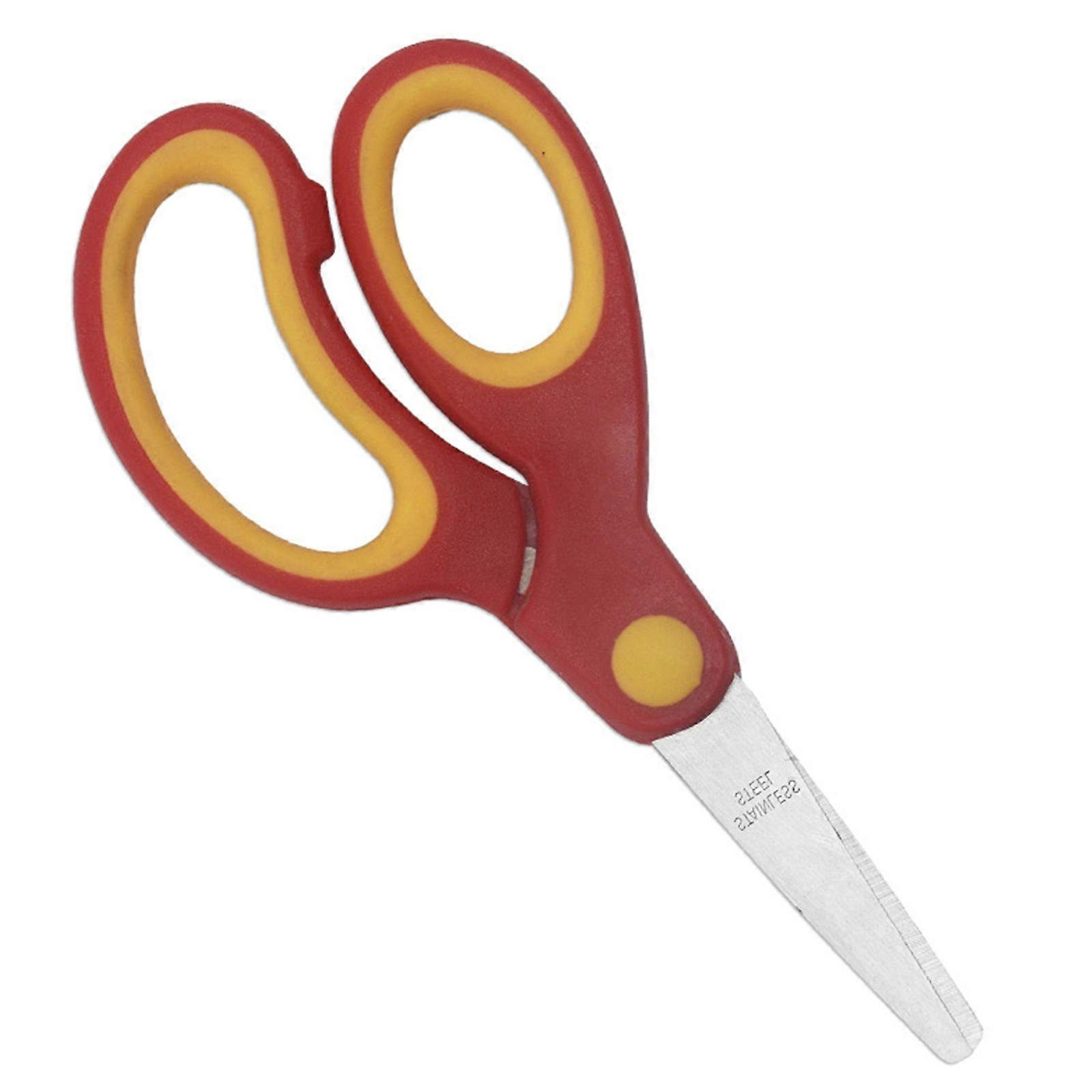 Kids Training Scissors Practical Safety Scissors Craft Scissors Thread Scissors for Home School and Office Activitie  Red