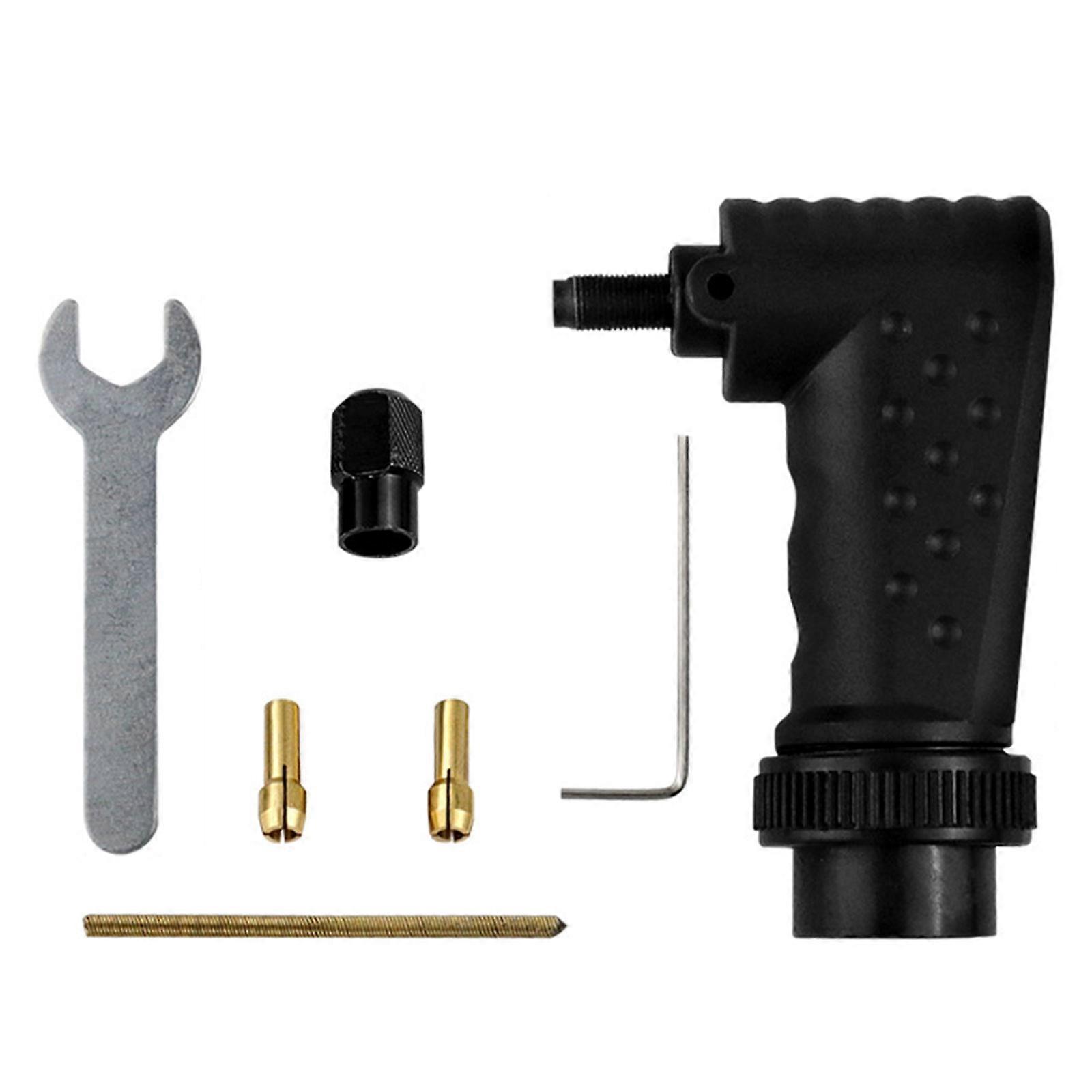 Ergonomic All Metal Right Angled Drill Attachment Tool Reduces Vibrations For Smooth Operation In Confined Workspaces Multicolor