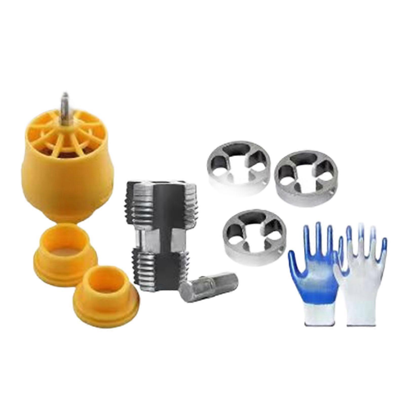 PVC Thread Maker Tool for Electric Drill PVC Pipe Threader Water Pipe Thread Opener for Household Repair Accessories Multicolor