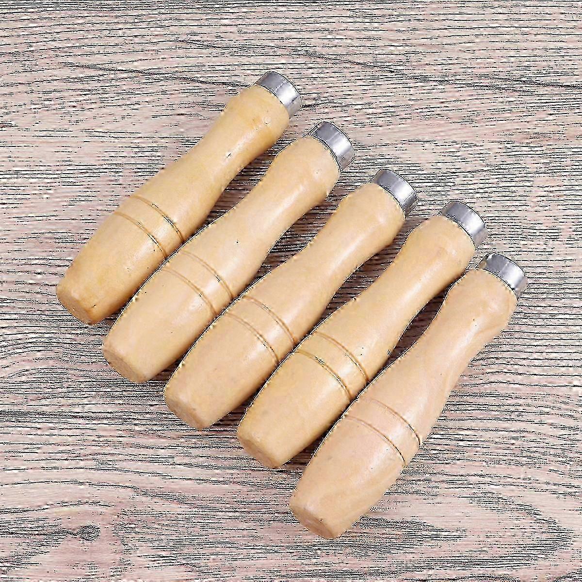 5 Pcs Small Electric Saw Handle File Universal Tools Hoof Rasp Handle Wood File Handle Suitable for Various File Types