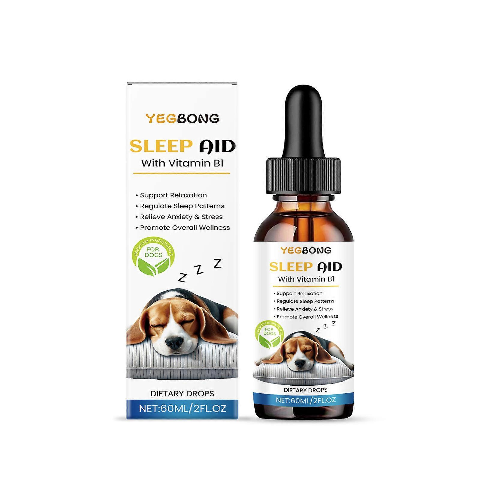 Yegbong Dog Sleep Aid, A Gentle Formula For Relieving Insomnia In Dogs, Is A Care And Health Supplement Drop