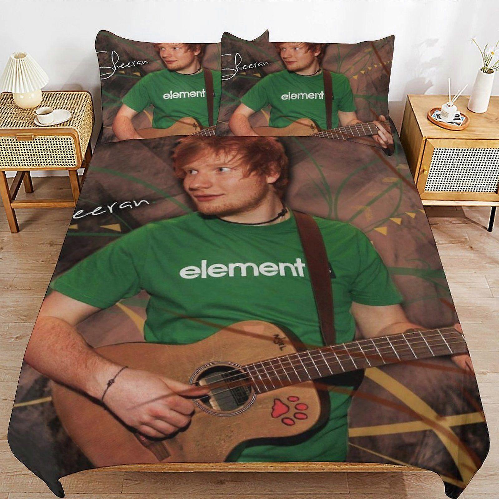 j502 Ed Sheeran Complete Bed Solution Long Thread Use Durable Zip Soft Touch Duvet Cover Sets Practicality k502
