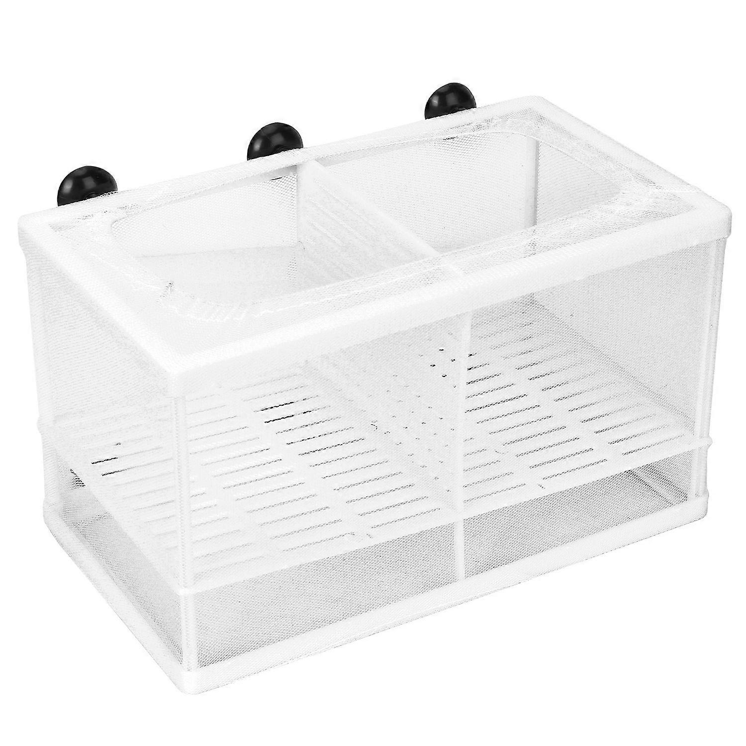 Aquarium Fish Breeder Box Isolation Box Breeder Hatchery Incubator with Suction CupL (with Partition