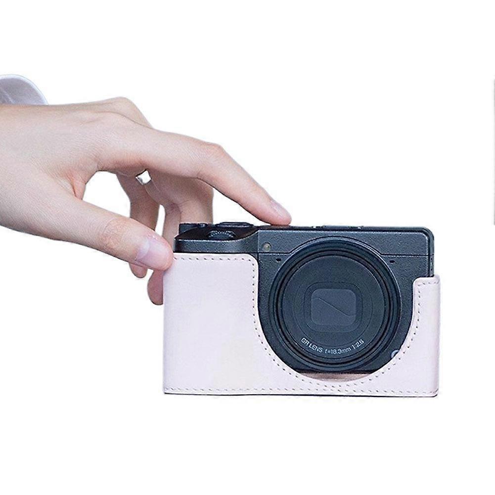 Genuine Leather Protective Case for Ricoh GR4 Camera with Enhanced Grip and Scratch Resistance