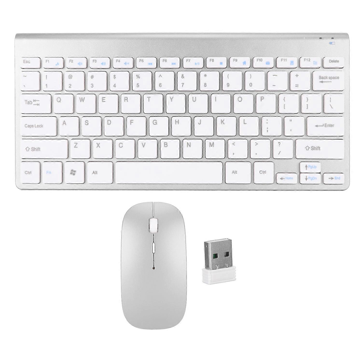 Smart Wireless Keyboard Mouse Kit Silent LED Indicator Waterproof Power Saving Compact Keyboard Mous