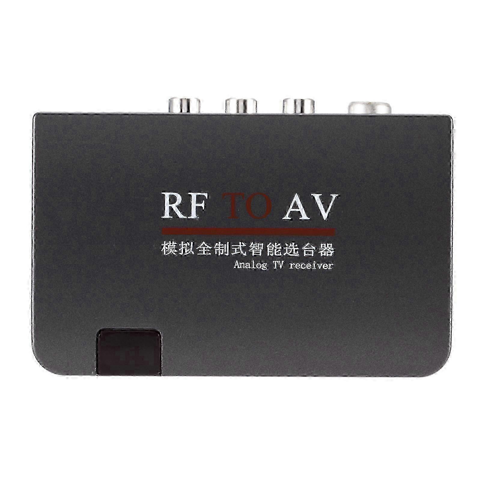 RF to AV Analog TV Receiver Box Stable Signal 251 Channels Remote Control UK Plug Video Converter Adapter