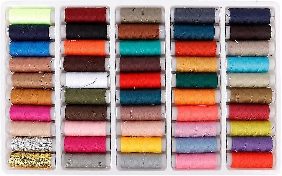 Sewing Thread,50pcs Different Color Sewing Thread Set Polyester Thread Kit