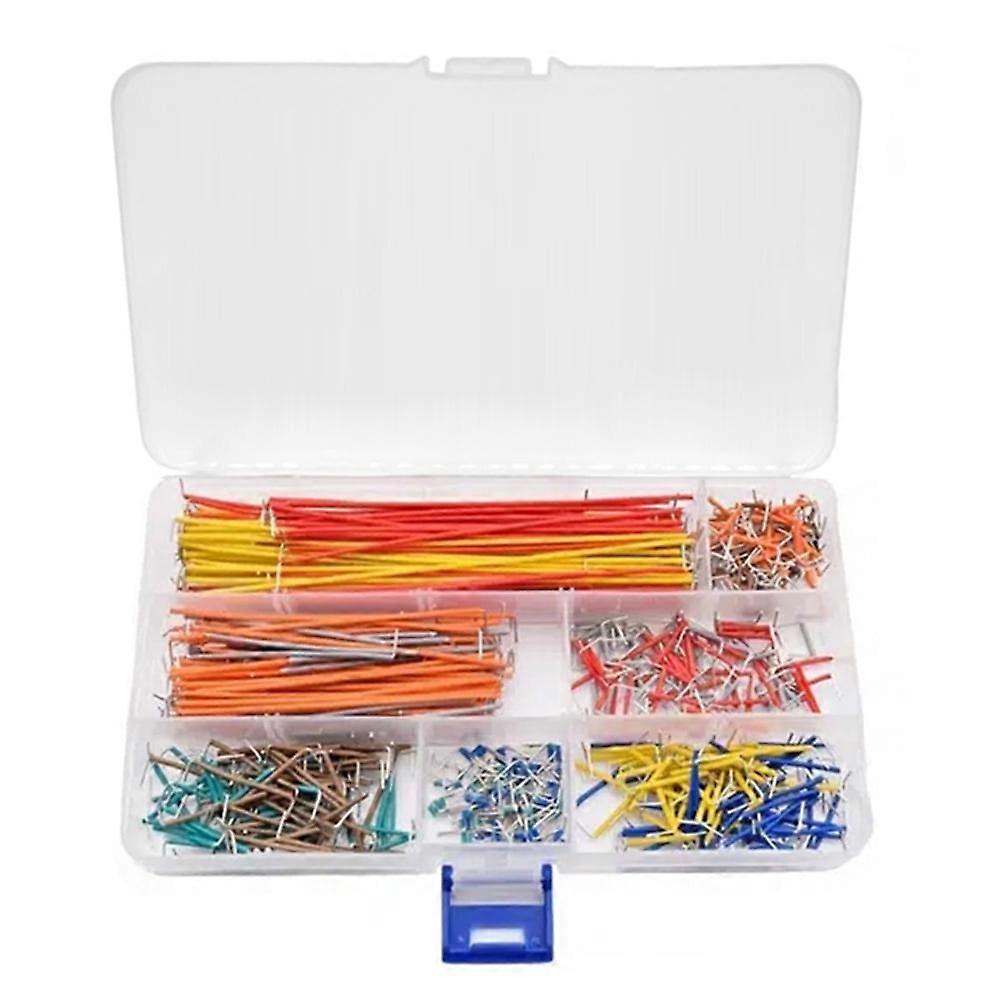 jixopn 140/560/840 Breadboard Jumper Wires Kit with Clear Box, U Shape 14 Lengths for PCB Prototyping Circuits