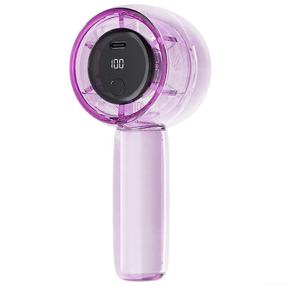 Speed USB Handheld Fan With Adjustable Airflow Portable USB  Fan Colorful Lighting Purple